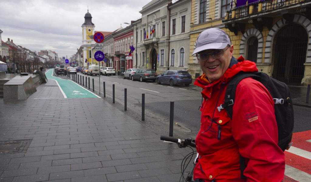 Radu Mititean biciklis aktivista, a Centrul pentru Cicloturism Napoca elnöke