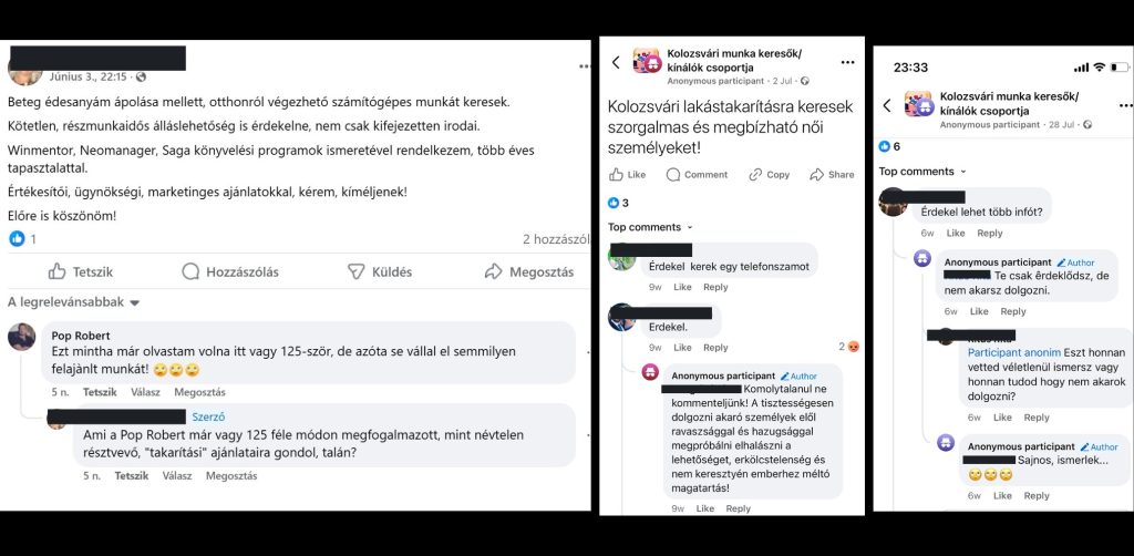 Munkakeresők megalázása nyilvános kommentekben
